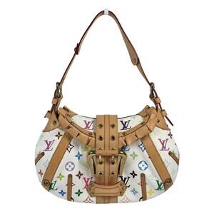 Louis Vuitton Vintage Takashi Murakami Blanc Multicolor Leonor Shoulder Bag